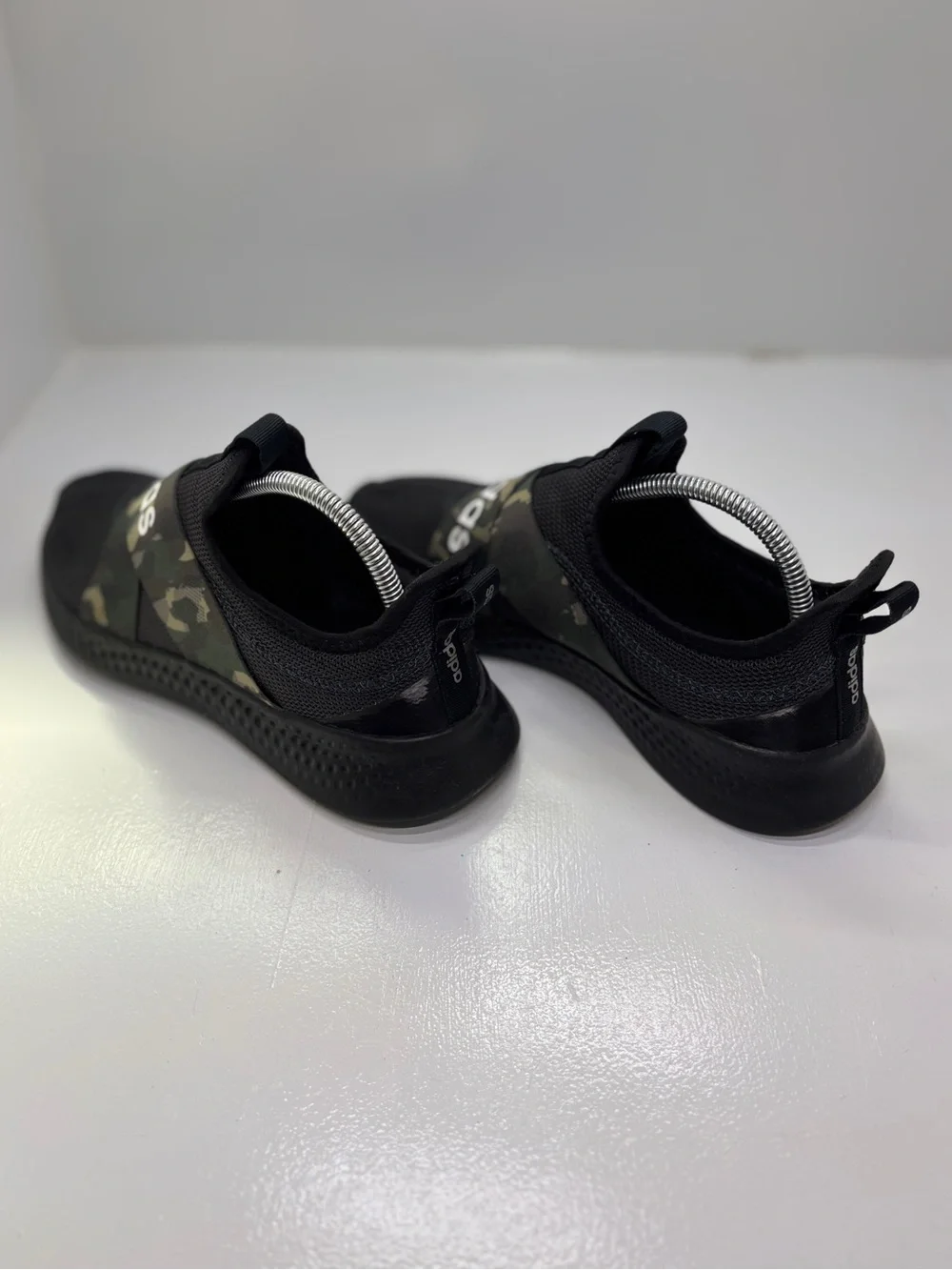 Adidas Lite Racer Adapt 5.0 Black Camo Slip-On Sneakers Men’s 9.5 EUC